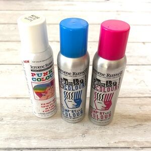 Punky Colour Temporary Hair Color Hair Dye Set of 3 Pink Blue White